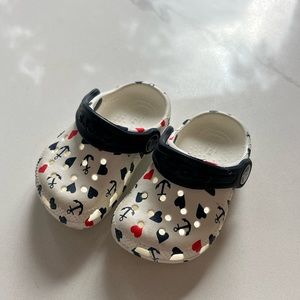 Anchor Heart Toddler Croc size 4